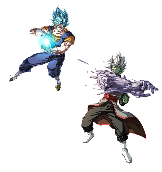 Vegetto Vs Zamasu By Goddessmechanic2-dapjhpx - Vegito Vs Zamasu Fanart (561x594), Png Download