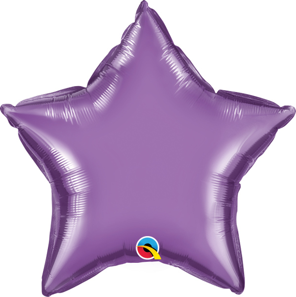 20" Chrome Purple Star Foil Balloon - Turquoise Star Balloon (599x600), Png Download