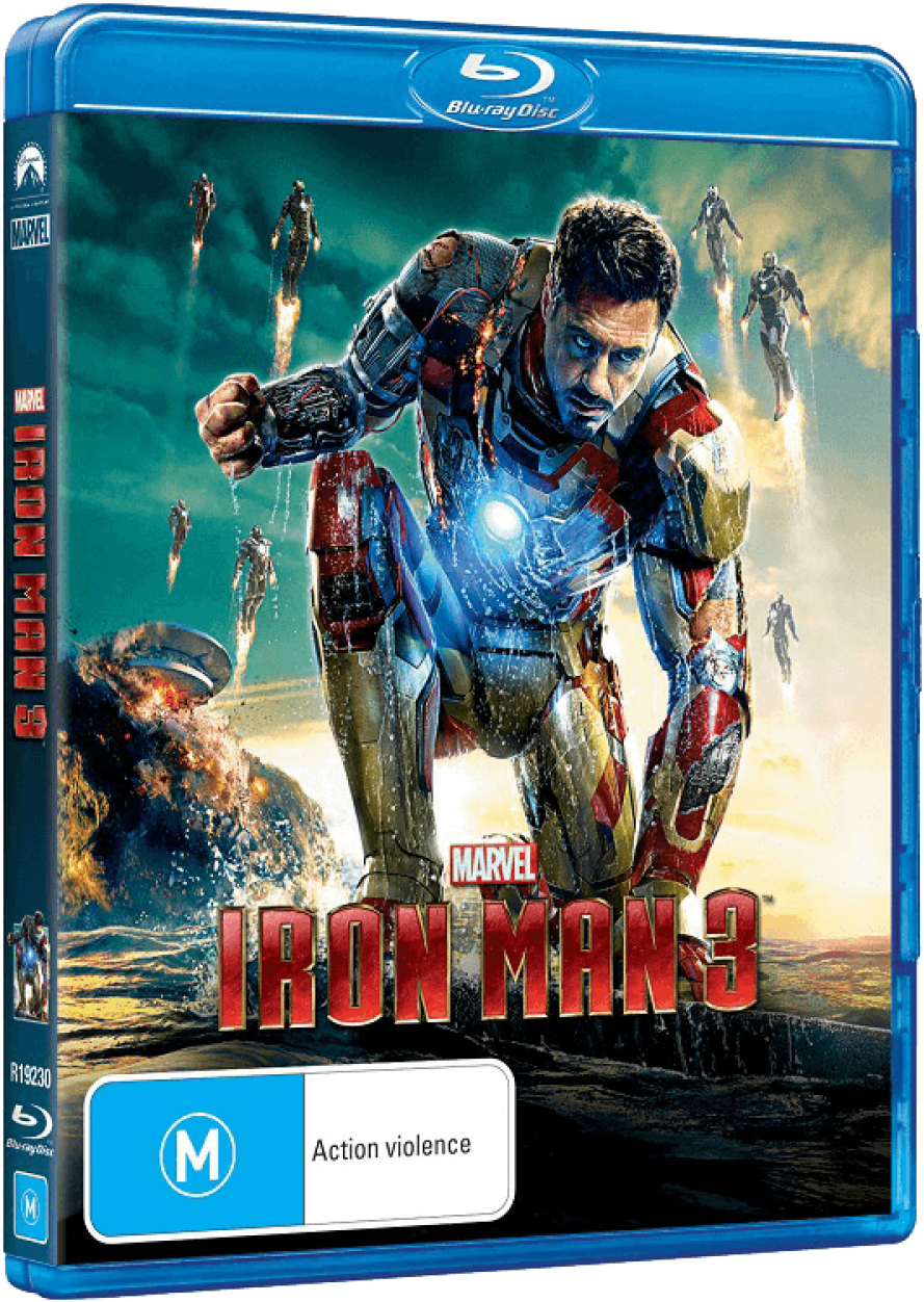 Iron Man 3 Flying Onto Home Media August 28th - Iron Man 3 2013 Bluray (1000x1378), Png Download