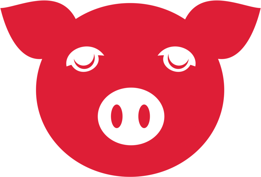 Pig Face Domestic Red - Malacfej Sablon (1000x773), Png Download