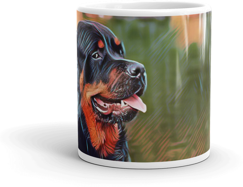Rottweiler Coffee Mug - Rottweiler (1000x1000), Png Download