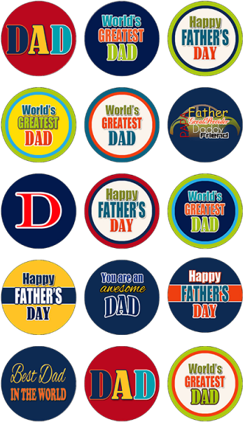 Fathers Day Cupcakes - Fathers Day Cupcake Toppers (600x600), Png Download