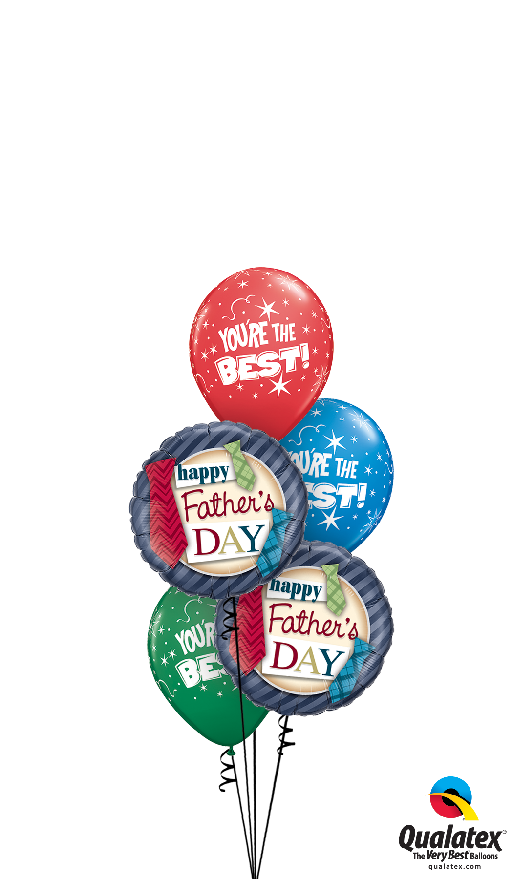 Happy Father's Day Ties - Balloon (1050x1800), Png Download