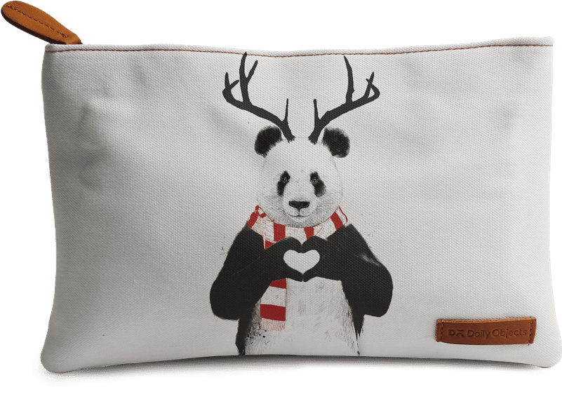 Xmas Pand Bls Clutch Med - Panda Xmas (800x800), Png Download