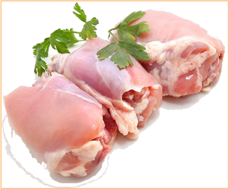 Chicken Thighs Raw Boneless (800x800), Png Download