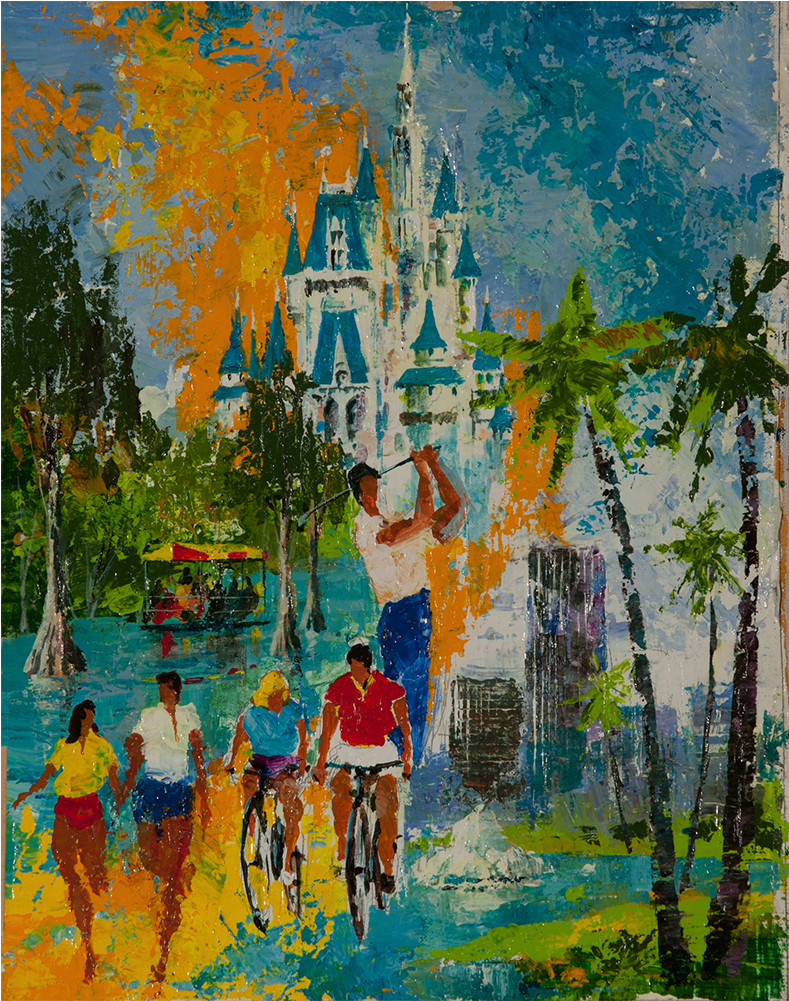 Advertising, Airline Posters, Art, Disney, Illustration - Painting (1000x1000), Png Download