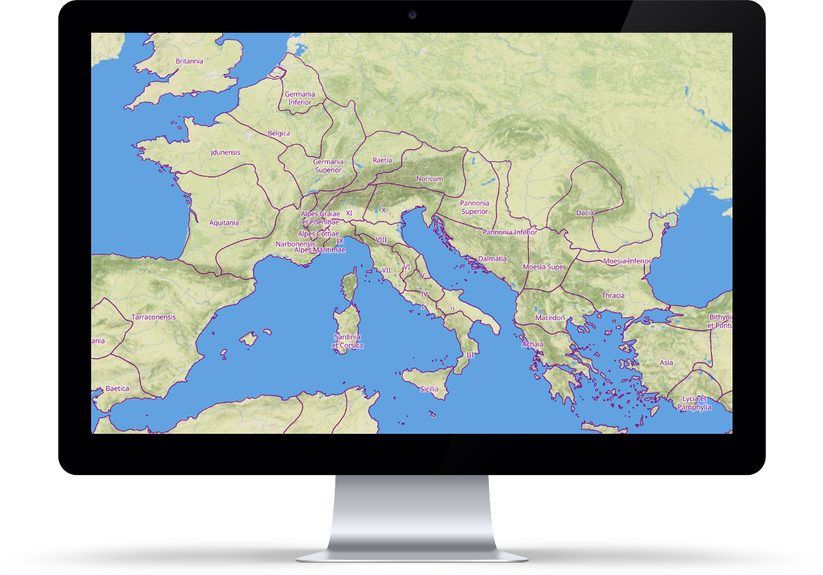 Roman Empire Vector Map - Atlas (1200x839), Png Download