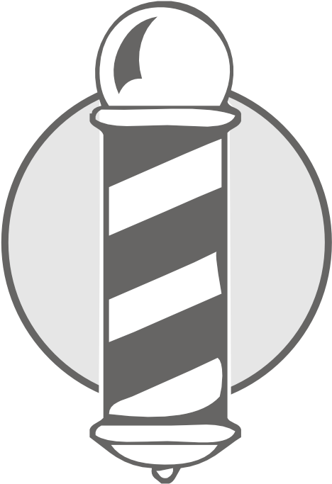 Real Barbers - Barber Pole Black And White (600x750), Png Download