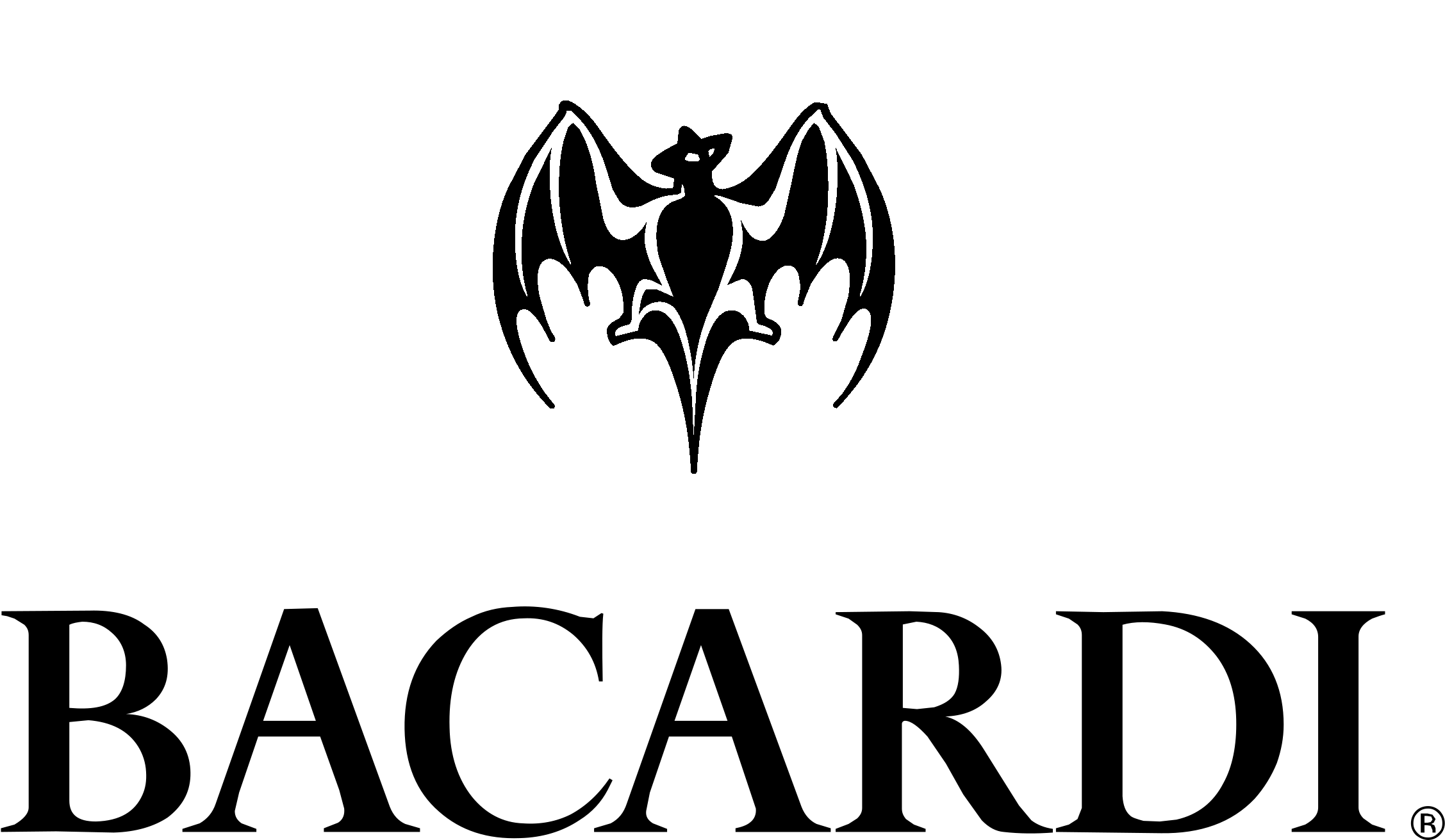 Bacardi Logo Black And White (2400x2400), Png Download