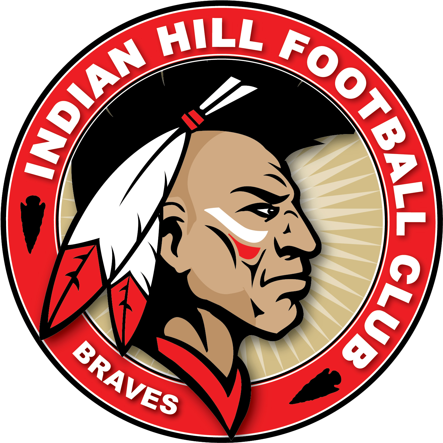 Indian Hill Football Club Logo Braves Sports - Indian Football Team Logos (1639x1620), Png Download