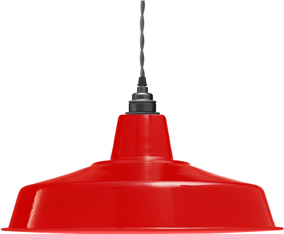 Powdercoated Large Red Shade - Lamp (600x600), Png Download