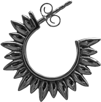 Blue Billie Hoop Earring Sun Black Jewellery Bb5 H6 - Marca Precios Png (598x598), Png Download