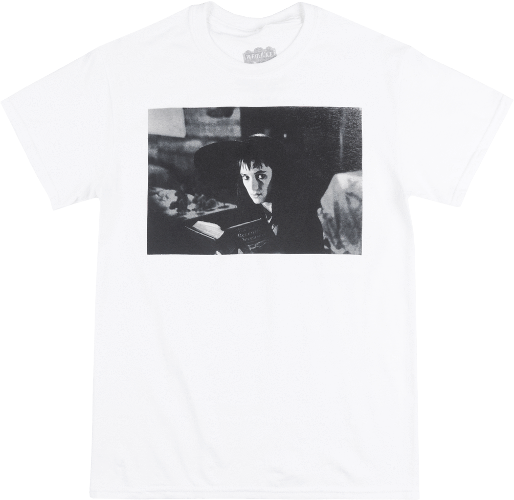 Beetlejuice Lydia T-shirt Mens White Movie Scene Licensed - Active Shirt (1053x1000), Png Download