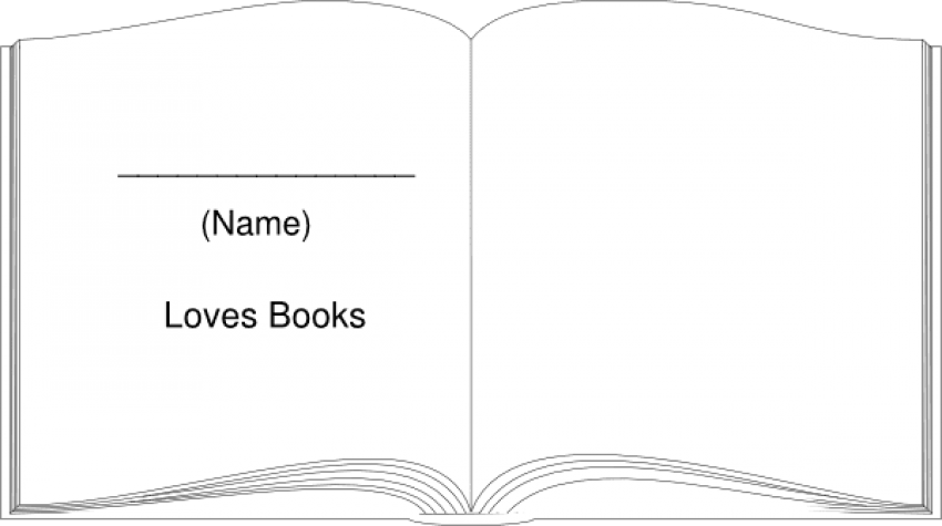 Free Png Download Book Shape Outline Png Images Background - Book Shape Outline (850x475), Png Download