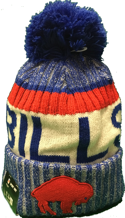 Buffalo Bills Nfl 17 Sideline Retro Pom Toque More - Buffalo Bills Toque (431x748), Png Download
