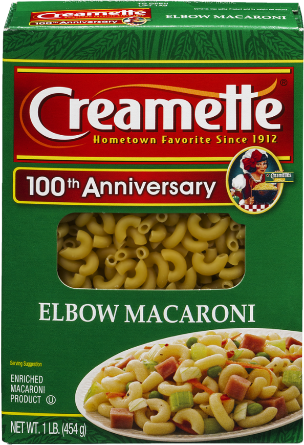Creamette Elbow Macaroni, 1 Lb - Creamette Elbow Macaroni (1000x1000), Png Download
