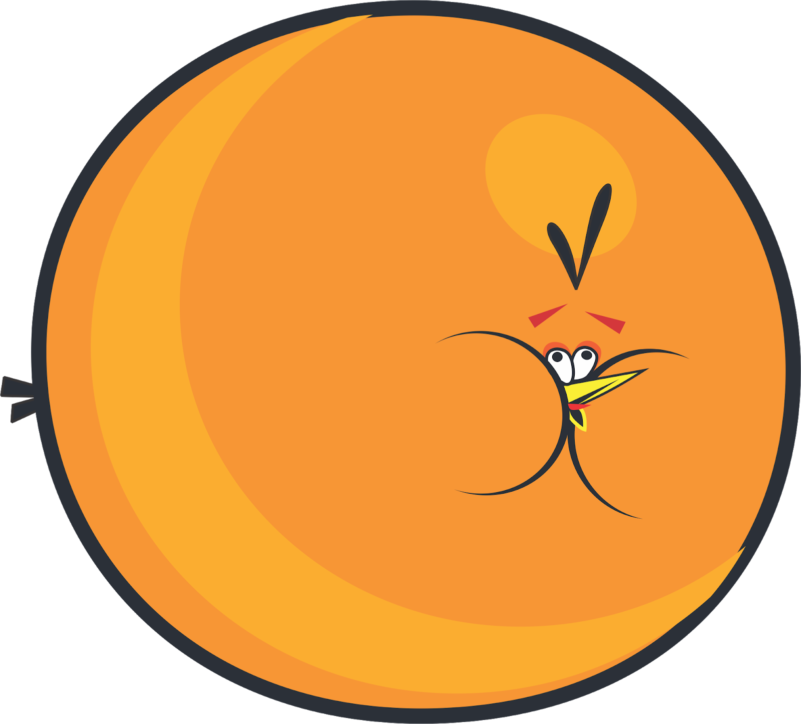 Angry Birds, Angrybirds, Angrybird Cartoon, Cartoon, - Orange Cartoon Orange (1600x1446), Png Download