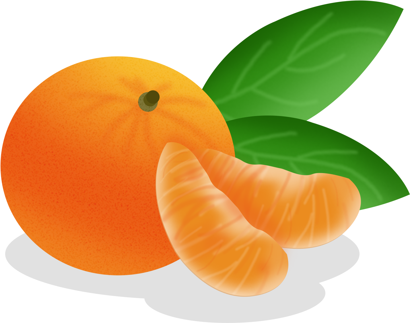 Cartoon Hand Drawn Fruit Food Png And Psd - Tangerine (2000x2000), Png Download