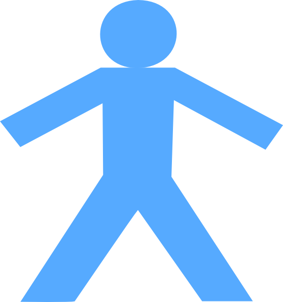 One Person Clip Art (558x595), Png Download