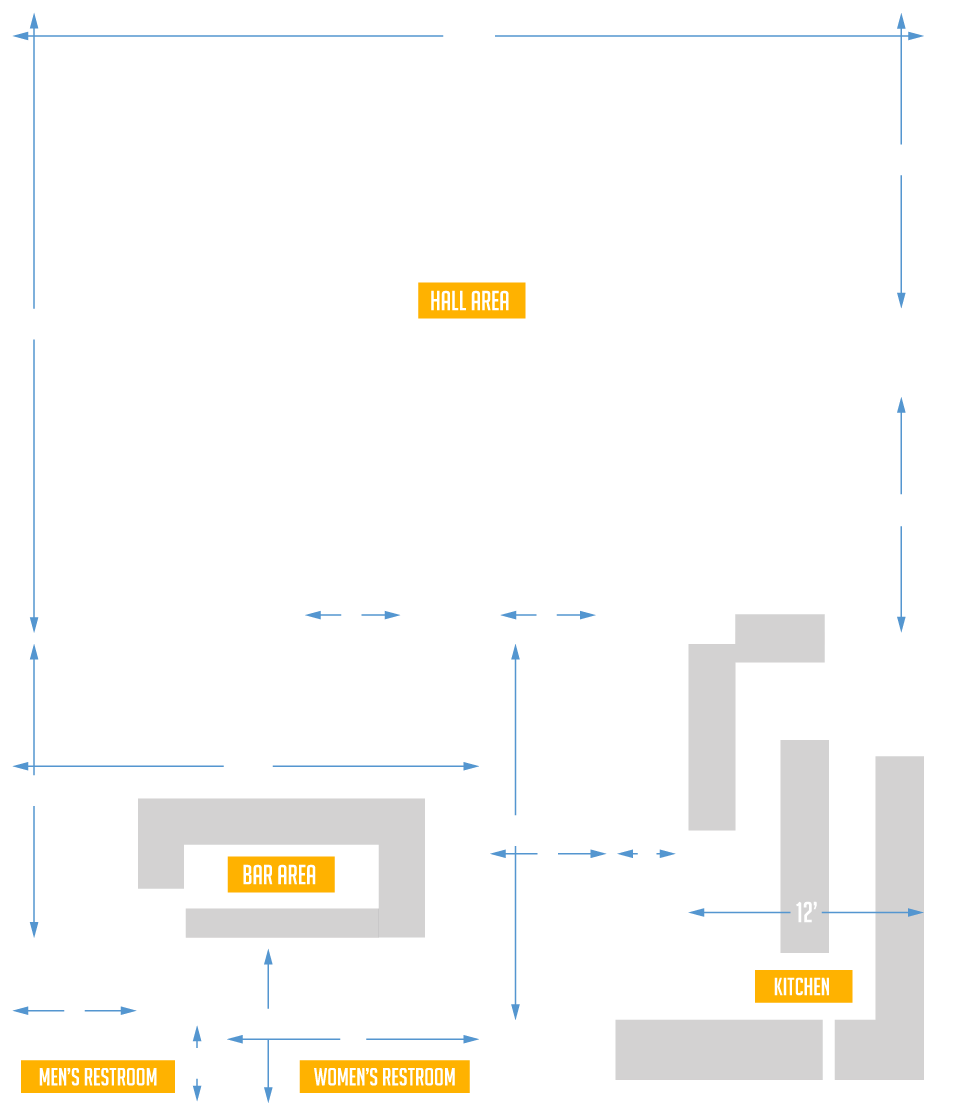 Hall Floor Plan - Diagram (1170x1170), Png Download