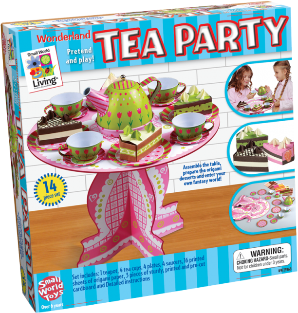 Wonderland Tea Party - Tea Party Origami (650x650), Png Download