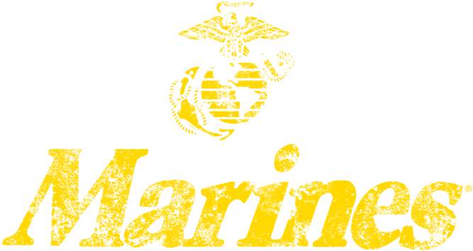 Marine Corps Retro Logo Men's Regular Fit T-shirt - Black And White Marine Corps (687x500), Png Download