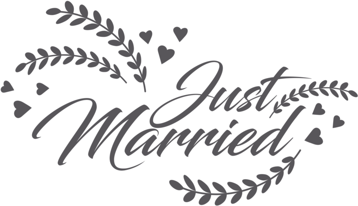 Married Just Jesus Our Logo Font Signs, - Wedding Text Png (800x800), Png Download
