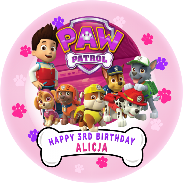 Paw Patrol - Paw Patrol Edible Cake Toppers (768x768), Png Download