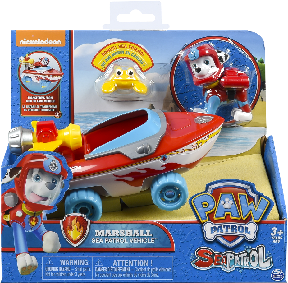 Marshall Và Tàu Cứu Hỏa - Paw Patrol Sea Patrol Toys (1000x1000), Png Download