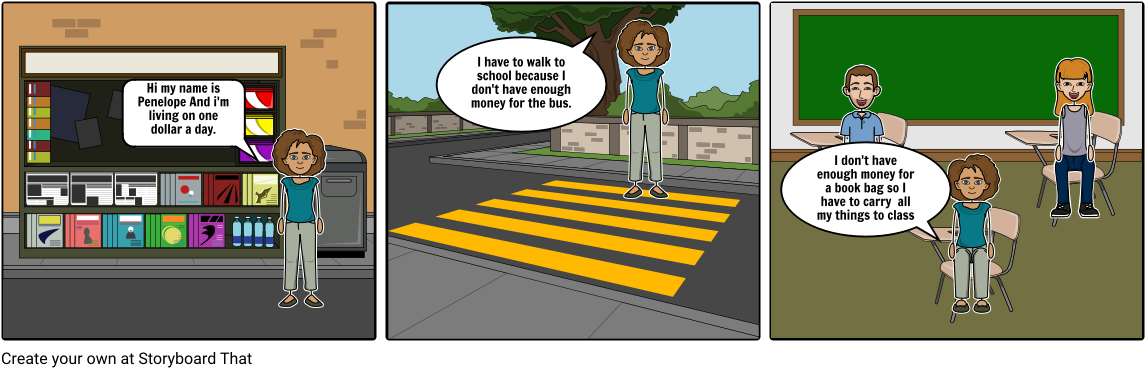 One Dollar A Day - Cartoon (1164x385), Png Download