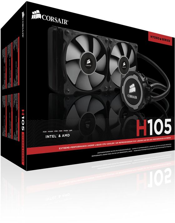 Corsair - Corsair Hydro Series H105 (800x827), Png Download