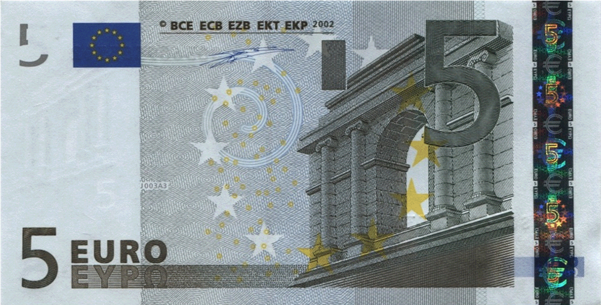 European Union, 5 Euro - 5 Euro Back (1181x1181), Png Download