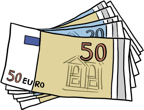 Geld Euro Clipart - Clipart Geld Euro (618x500), Png Download