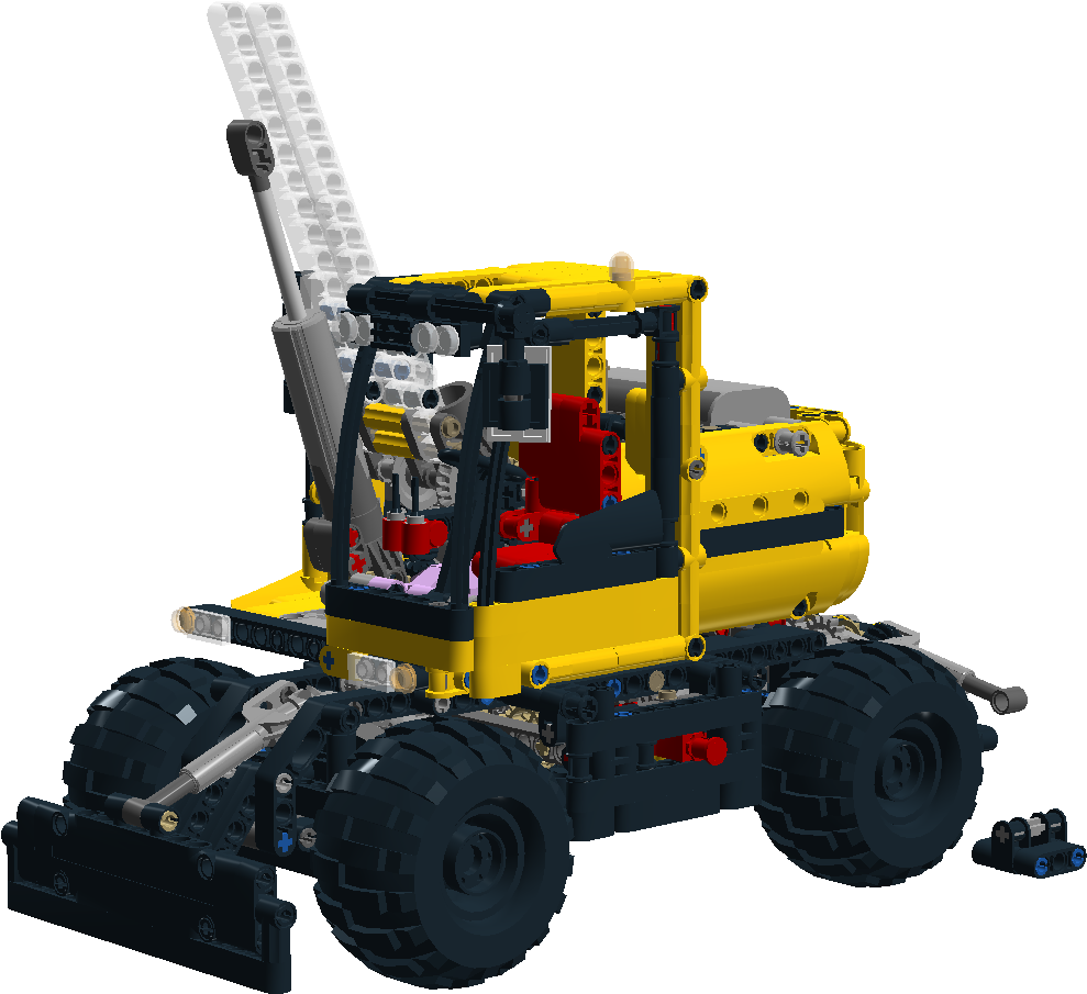 Compact Excavator Front V4 - Lego (1618x930), Png Download