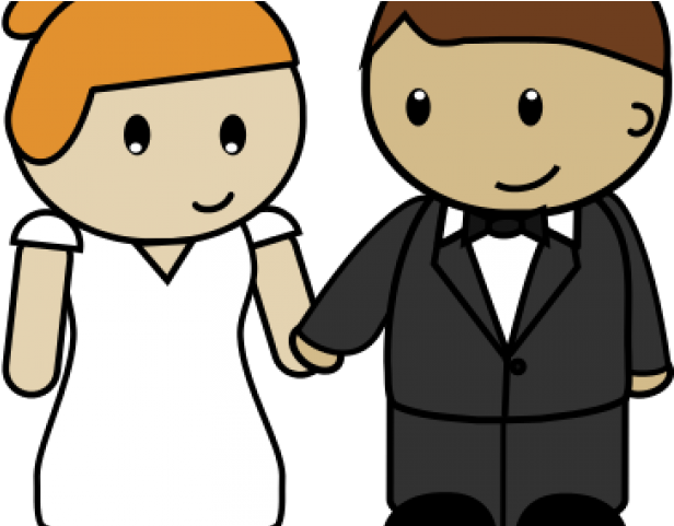 Bride And Groom Cartoon Clipart (640x480), Png Download