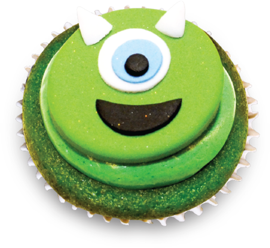 Monster Inc - Cupcake - Monster Inc Cake Png (988x988), Png Download