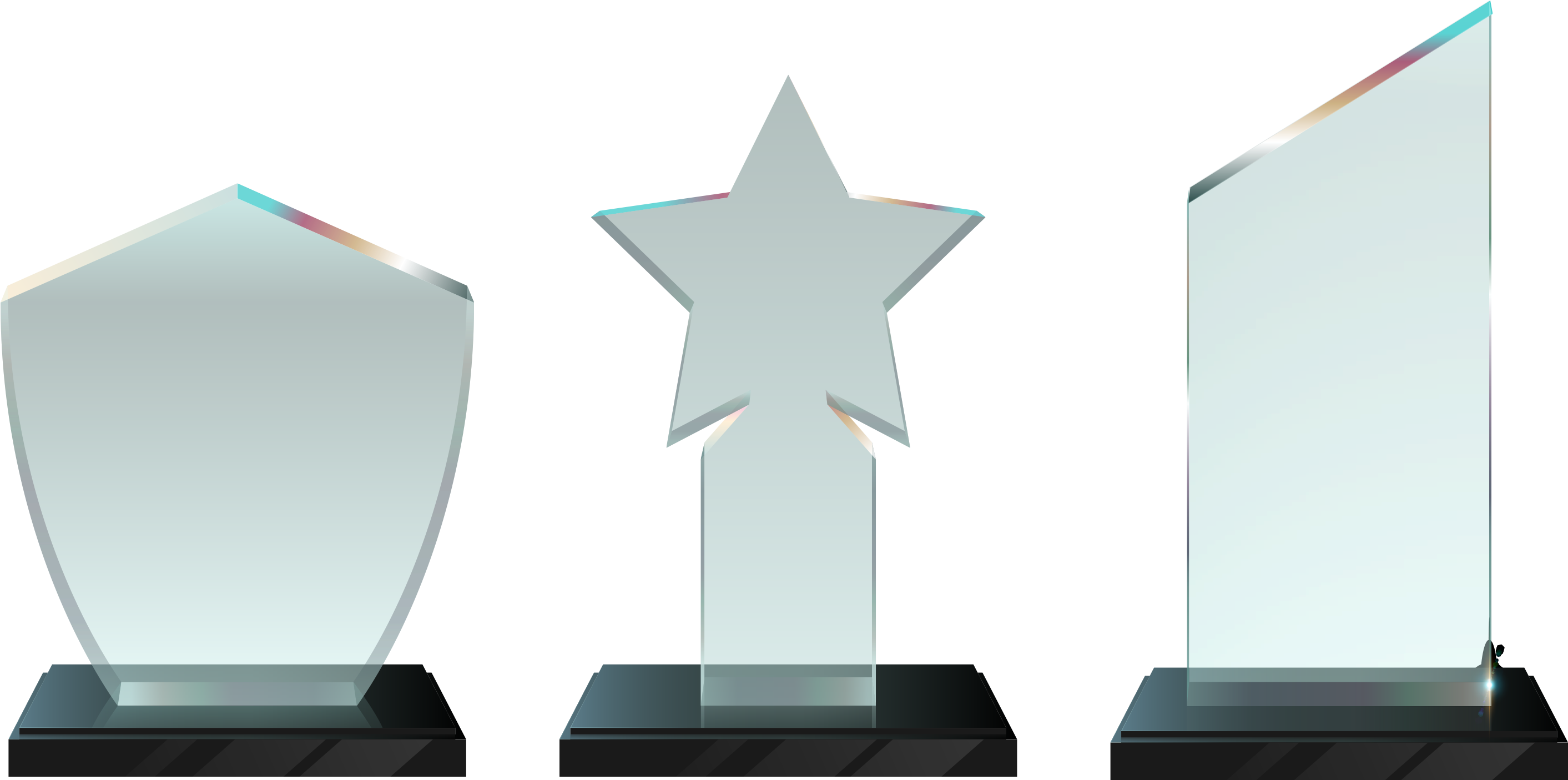 Svg Royalty Free Stock Window Glass Awards Transprent - Glass Star Trophy Png (2980x1560), Png Download
