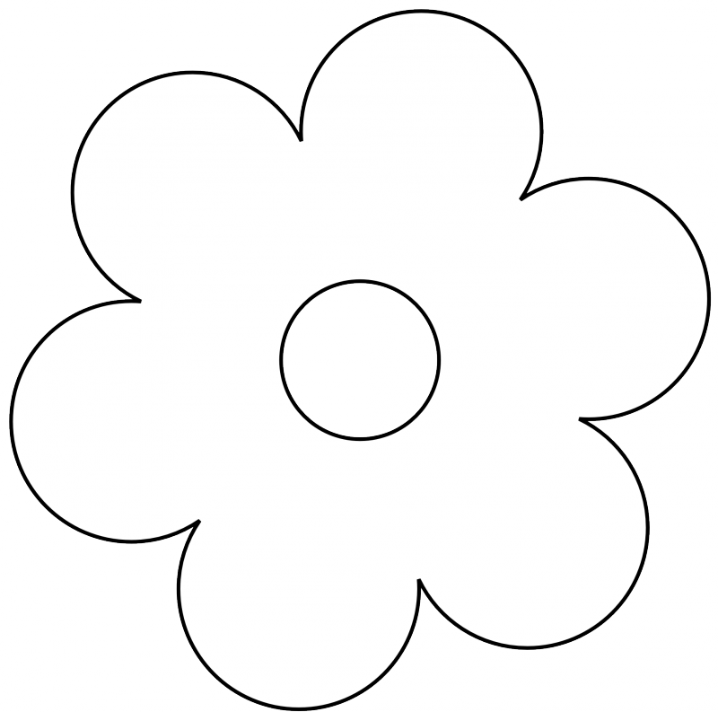 Black And White Flower Canvas Pictures 32726 Black - Flower White Clip Art (800x793), Png Download