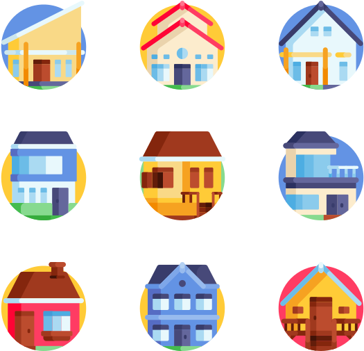 Type Of Houses (600x564), Png Download