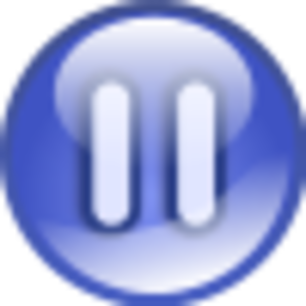 Pause Button Clip Art - Circle (600x600), Png Download