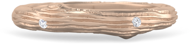 Womens Wedding Band Branch Vine Texture Set With Ethical - Longboard (650x650), Png Download