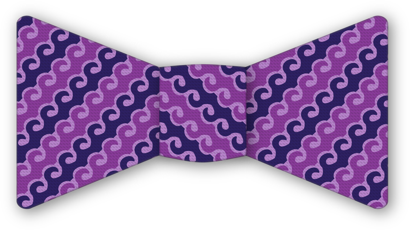 Wave Purple Bow Tie - Paisley (1938x1938), Png Download