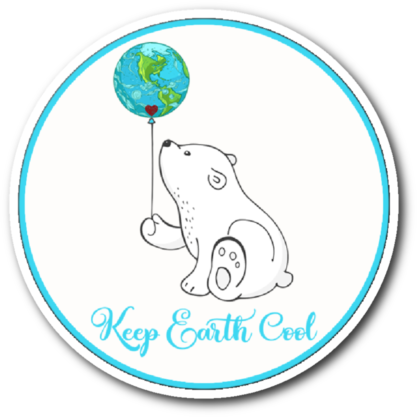 Earth Day Sticker Polar Bear Keep Earth Cool - Illustration (1024x1024), Png Download