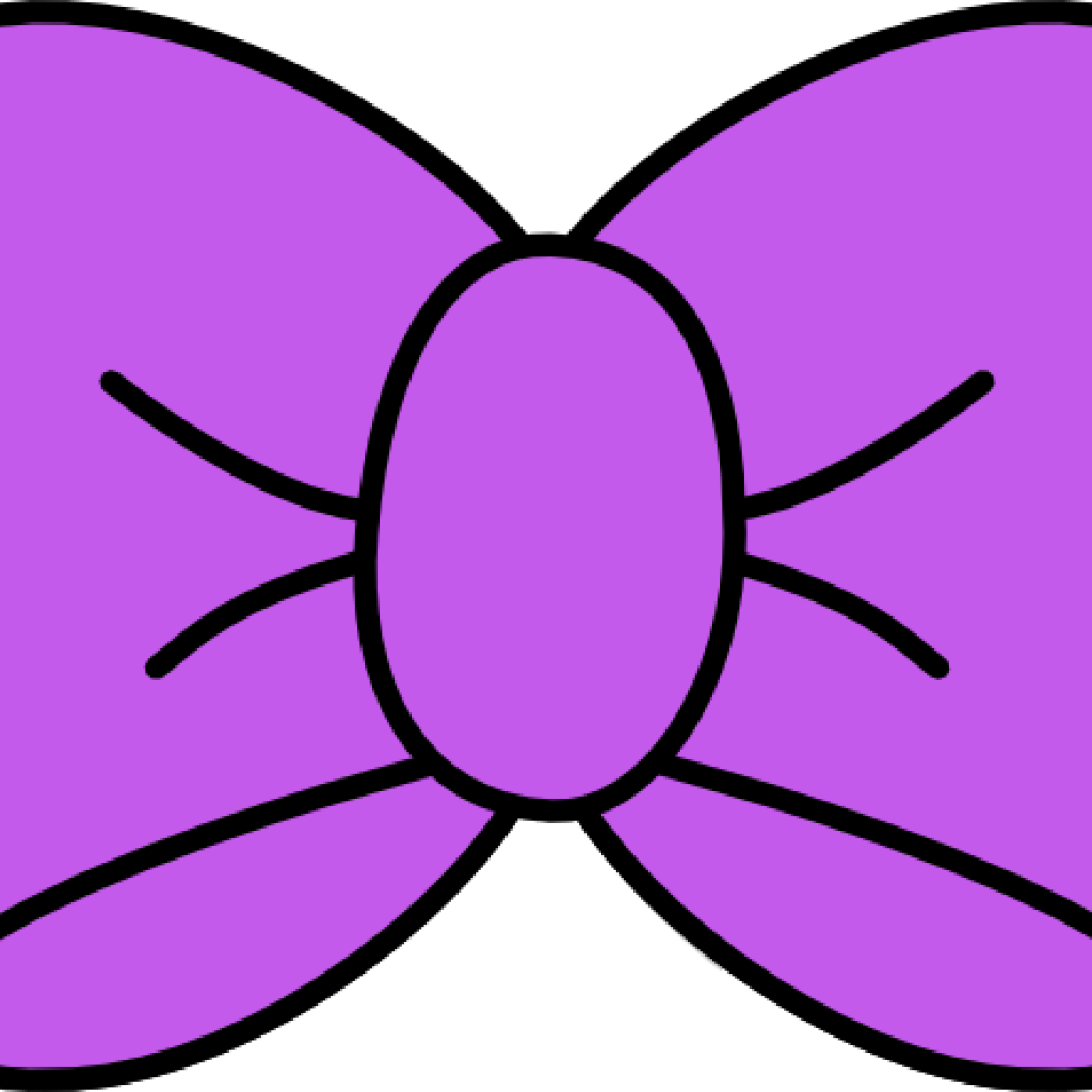 Bow Clipart Purple Bow Clip Art At Clker Vector Clip - Red Hair Bow Clipart (1024x1024), Png Download