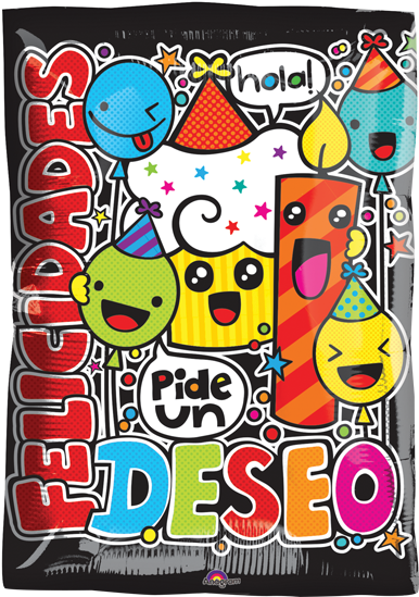 Felicidades Pide Un Deseo - Cartoon (600x600), Png Download