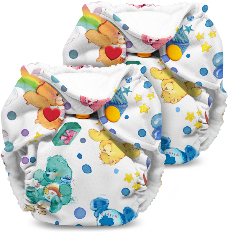 Rumparooz Care Bears Collaboration ~ Birthday Party - Lil Joey All In One Cloth Diaper (800x800), Png Download