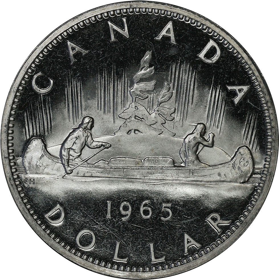 Roll Of 20 1965 Canada Silver Voyageur Dollar - Cash (1000x1000), Png Download