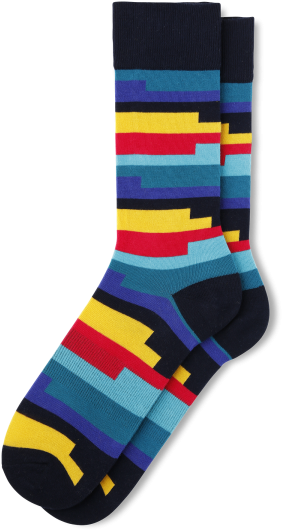 Michael Ferrera Ryb Stripe Socks - Sock (600x600), Png Download