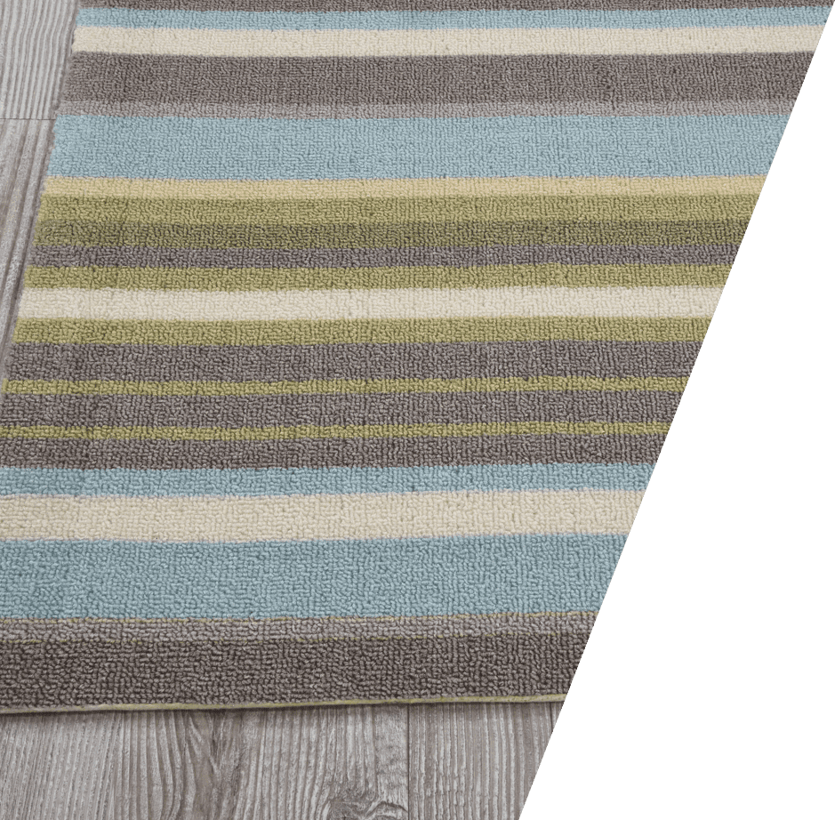 Striped Rugs - Green And Blue Striped Rugs (939x922), Png Download