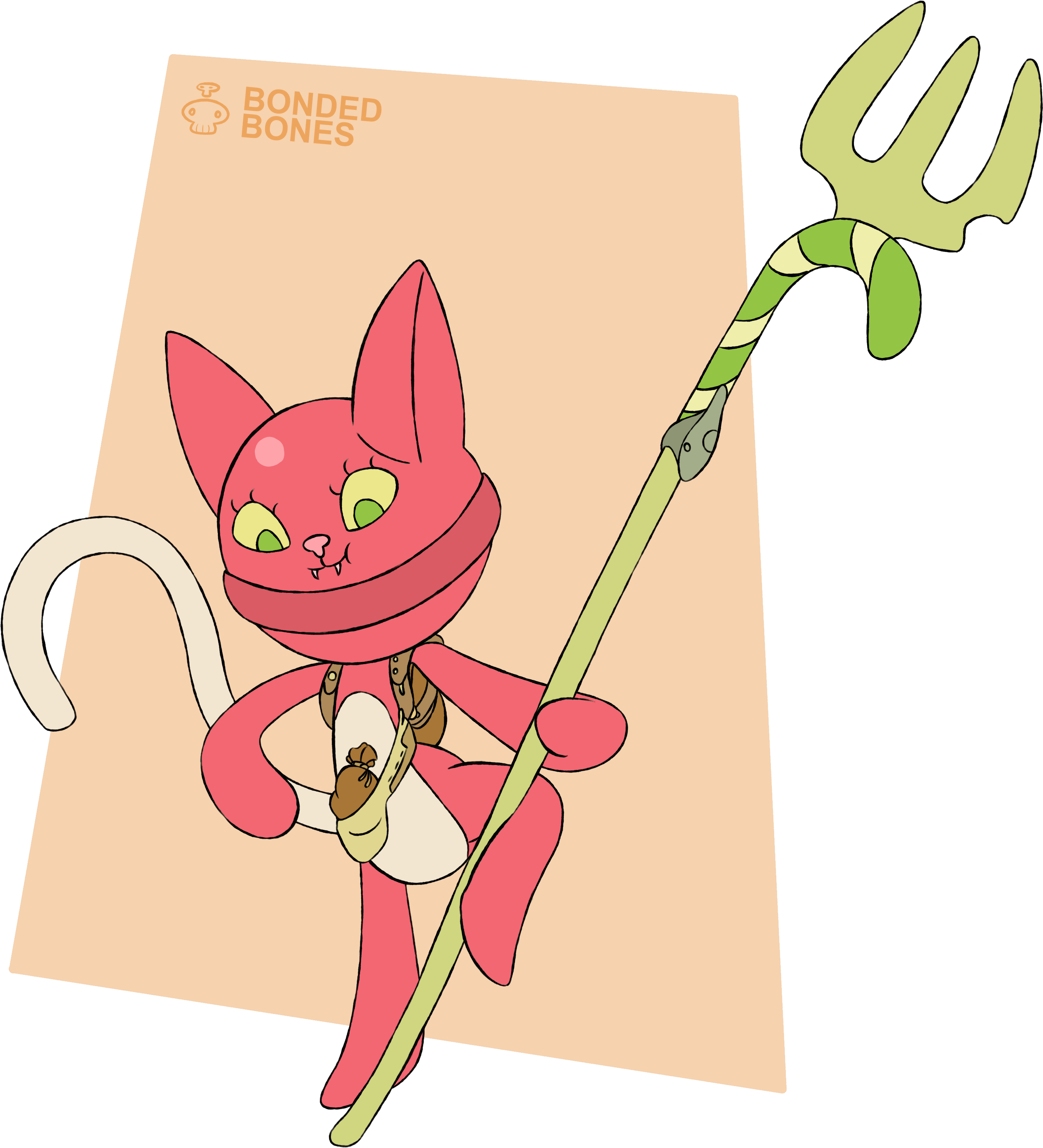 Lolipop Devil Cat - Cartoon (3800x3500), Png Download